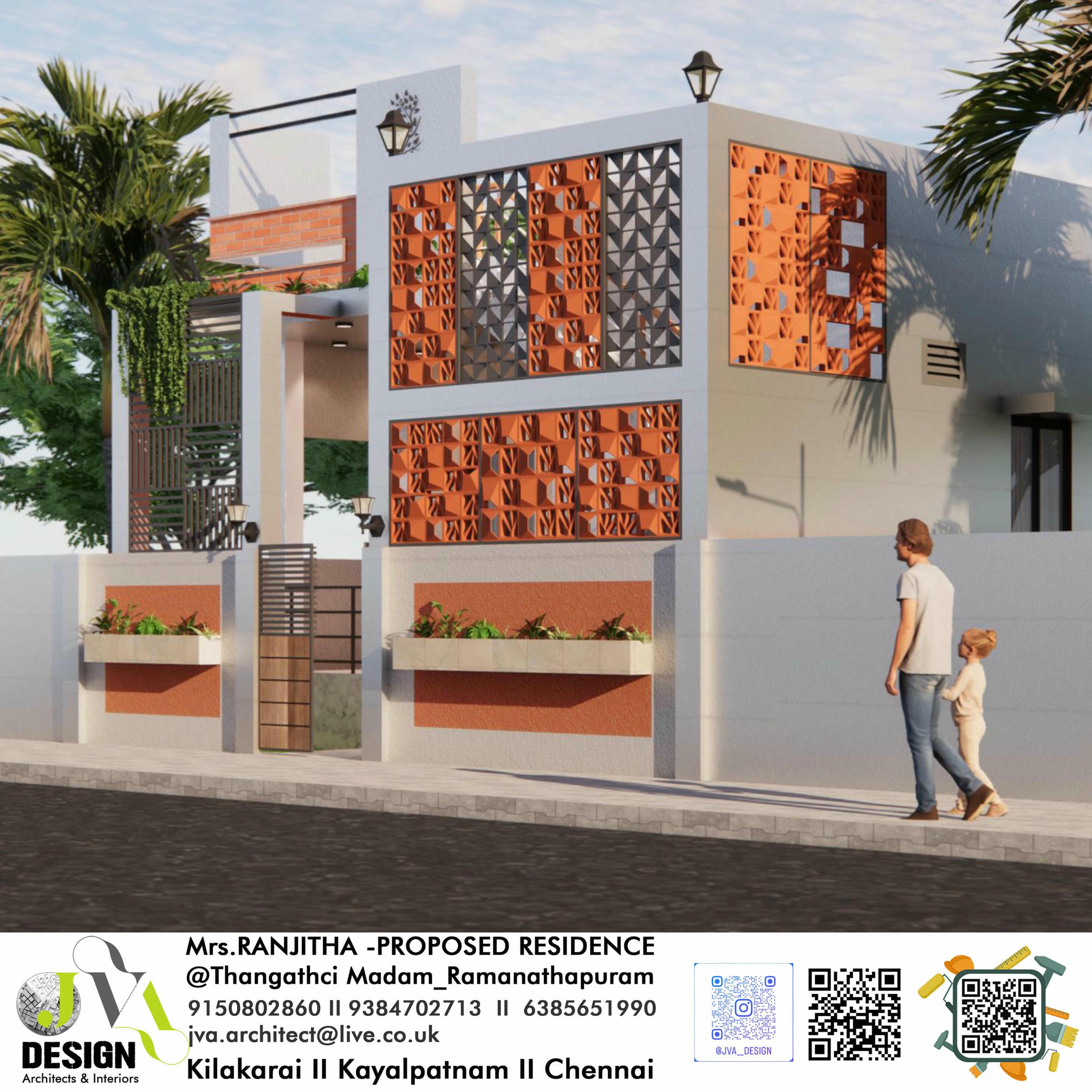 Mrs. Ranjitha Residence (Elevation 3)